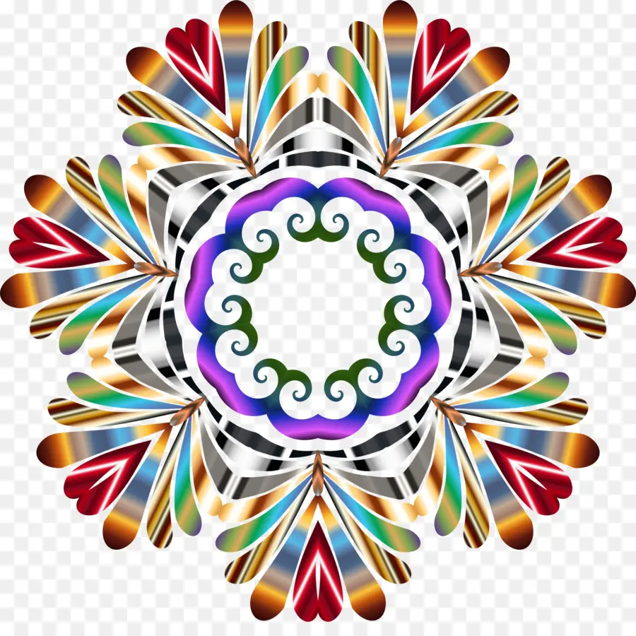 Mandalas Coloridas，Patrón PNG