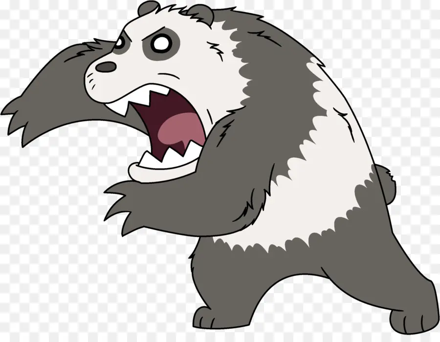 Panda Enojado De Dibujos Animados，Animal PNG