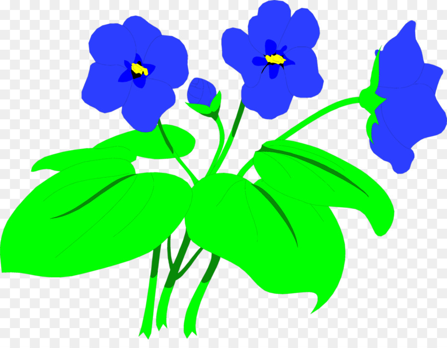 Flor，Azul PNG