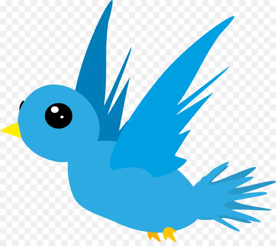 Pájaro Azul De Dibujos Animados，Vuelo PNG