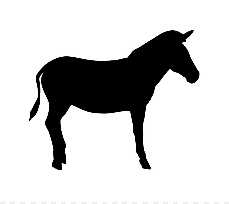 Silueta De Burro，Granja PNG