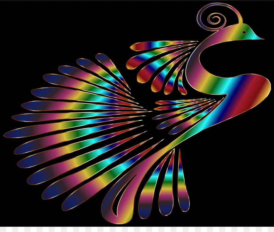 Pájaro，Arte Fractal PNG