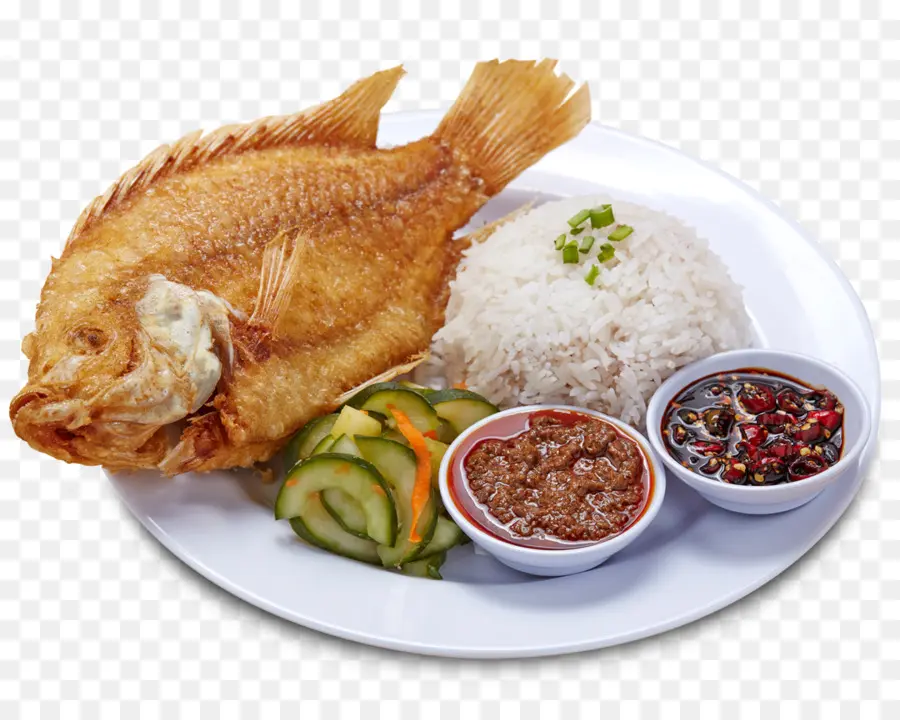 Pescado Frito，Arroz PNG