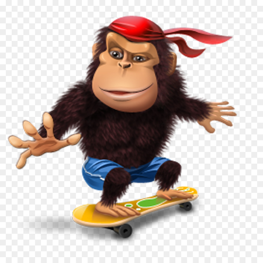 Mono Skater，Dibujos Animados PNG