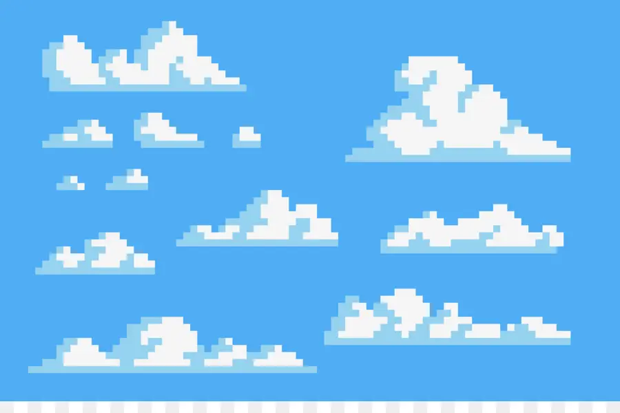 Nubes De Píxeles，Arte De Píxeles PNG