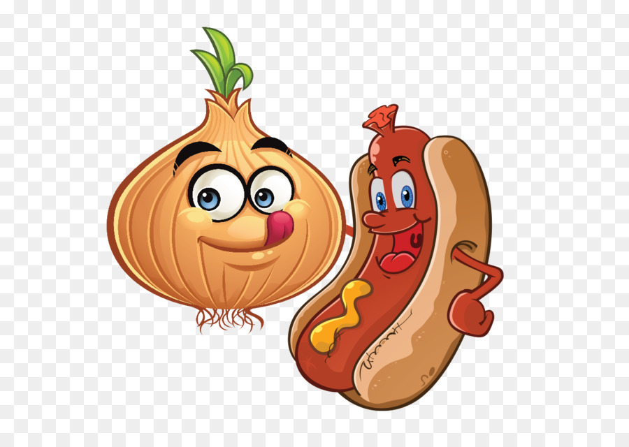 Hot Dog Y Cebolla，Dibujos Animados PNG