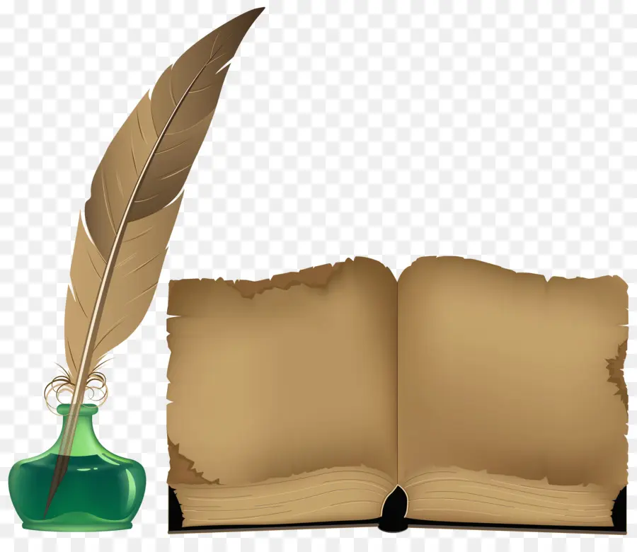 Libro，Pluma PNG