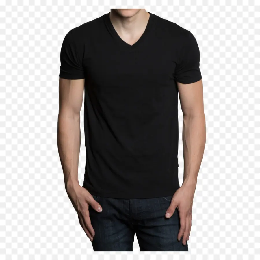 Camiseta Negra，Casual PNG