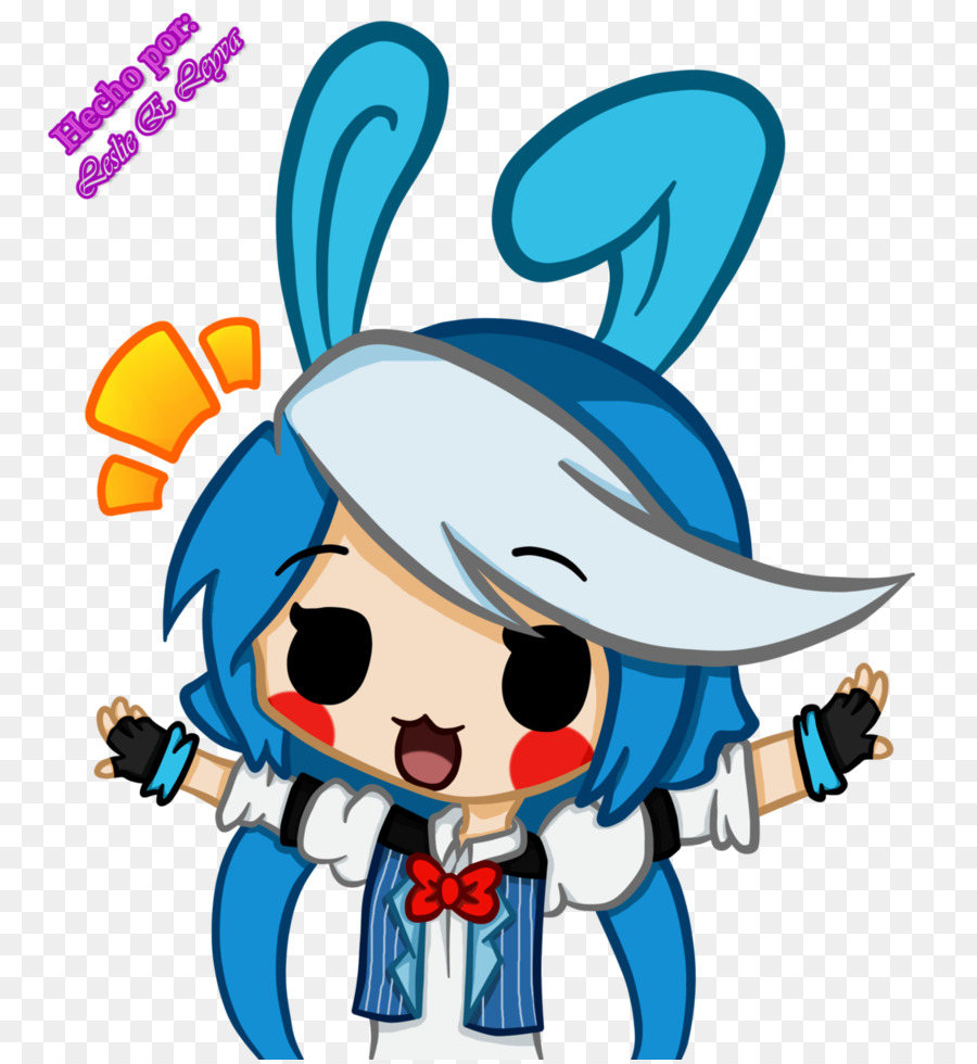 Personaje De Pelo Azul，Lindo PNG