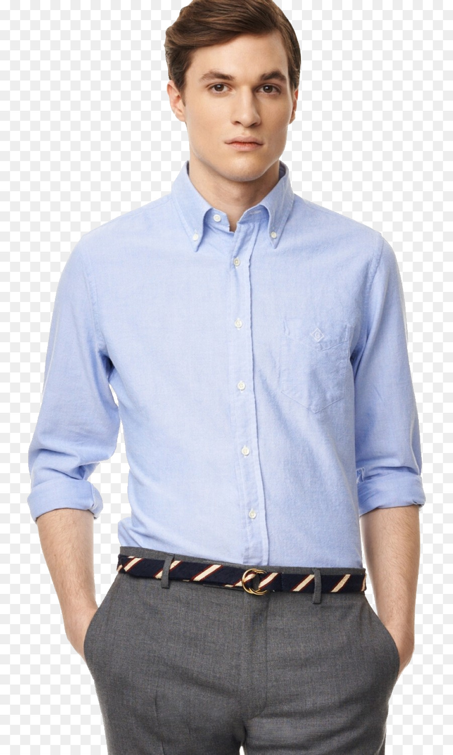 Hombre De Camisa Azul，Moda PNG