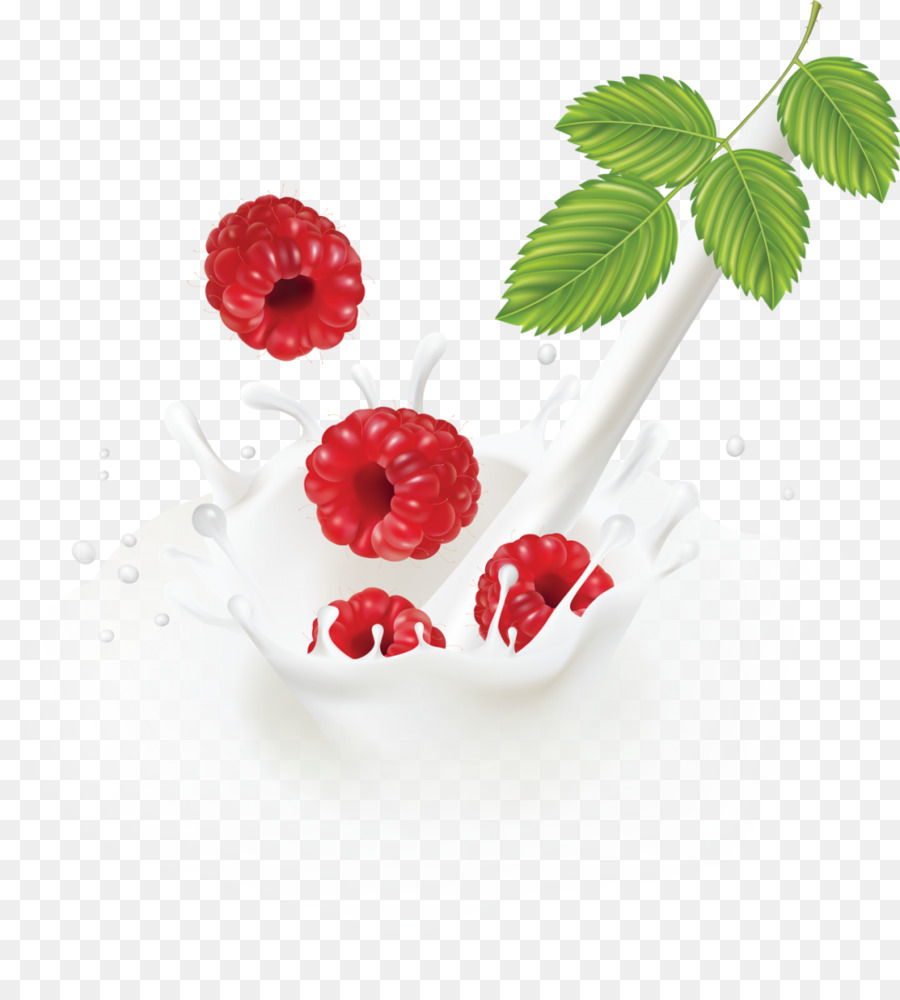 Frambuesas En Leche，Fruta PNG