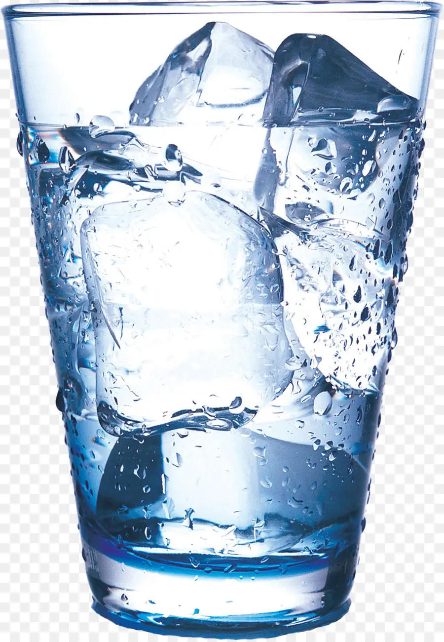 Vaso De Agua Helada，Cubitos De Hielo PNG