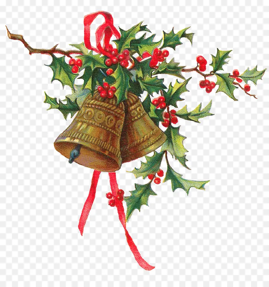 Campanas De Navidad，Acebo PNG