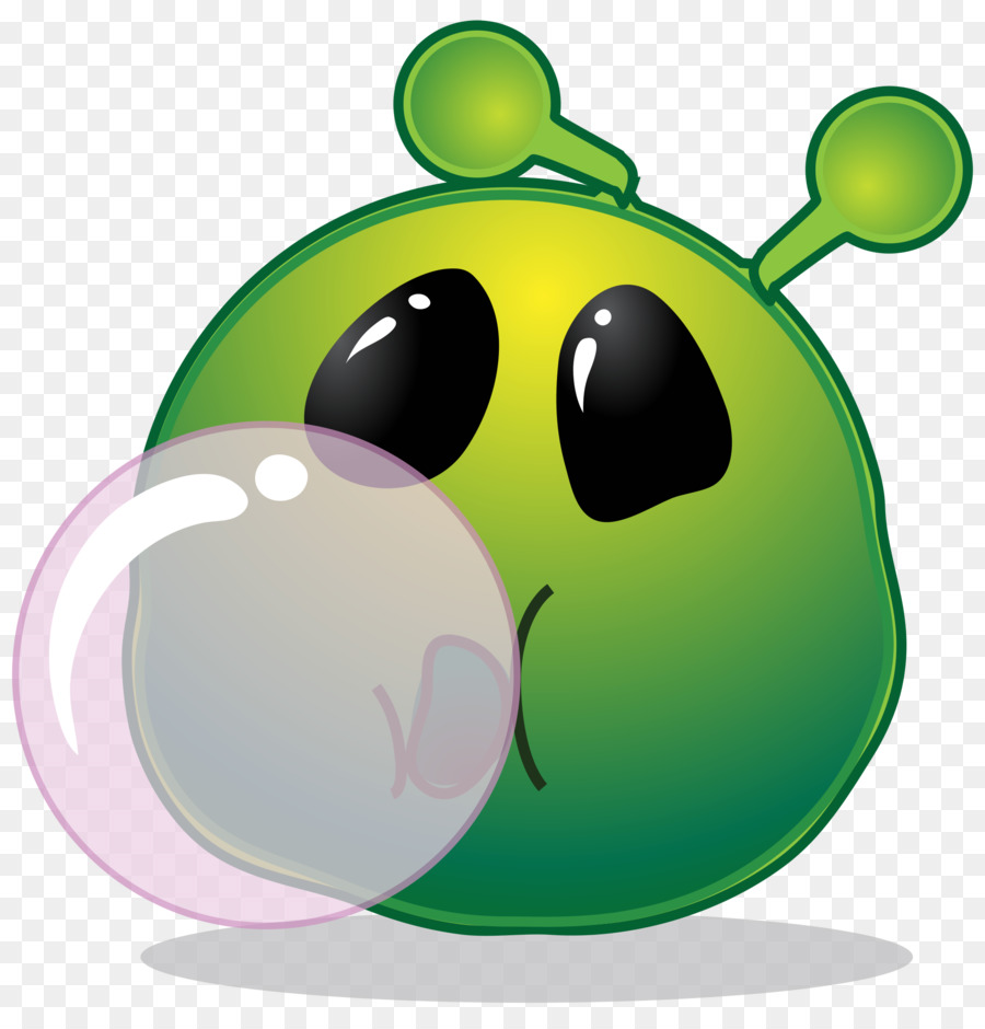 Alien Verde Con Burbuja，Extranjero PNG