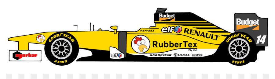 Coche Amarillo De Fórmula 1，Renault PNG