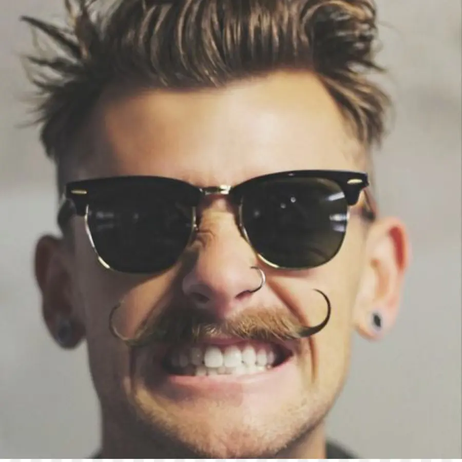 Hombre Con Bigote，Gafas De Sol PNG