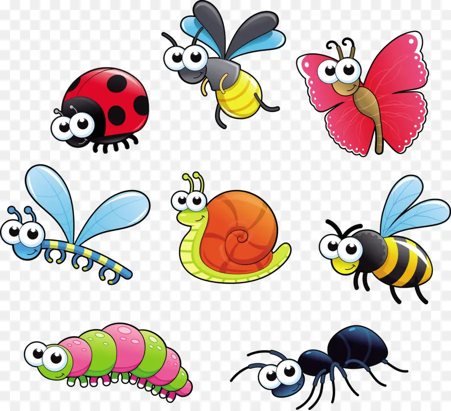Los Insectos，De Dibujos Animados PNG