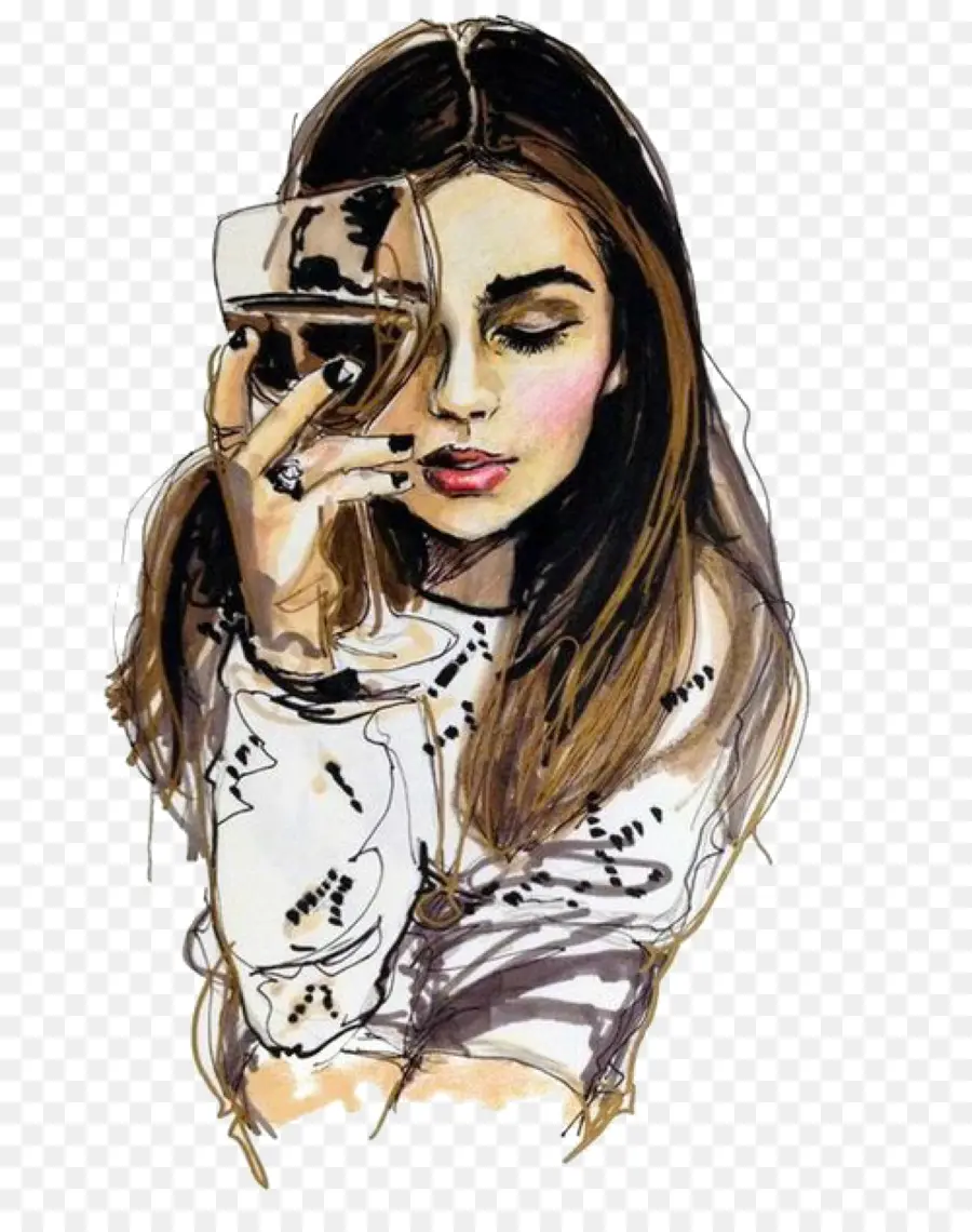 Mujer Con Vino，Beber PNG