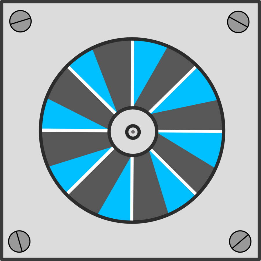 Abanico Azul Y Negro，Ventilación PNG