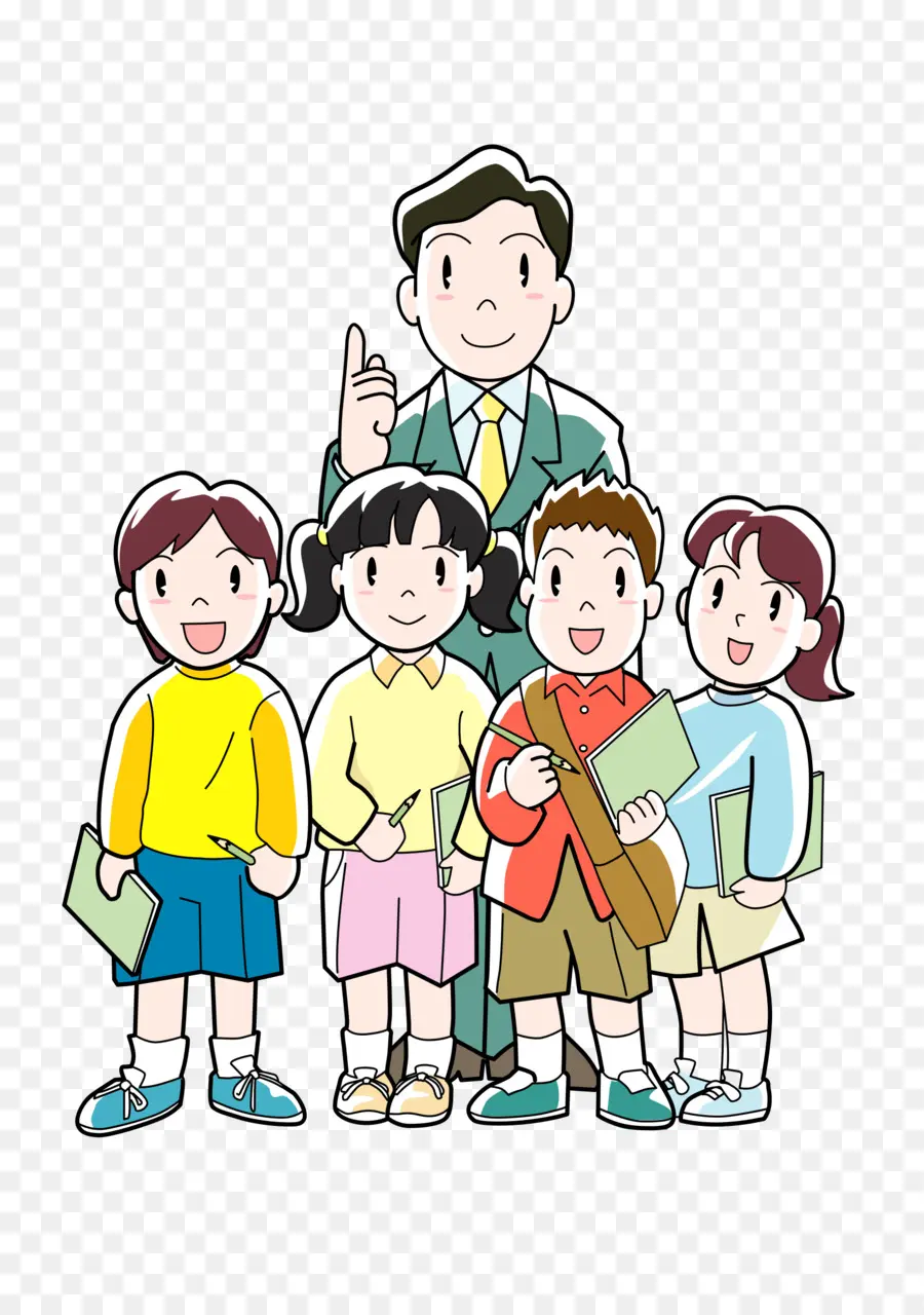 Profesor Con Estudiantes，Niños PNG