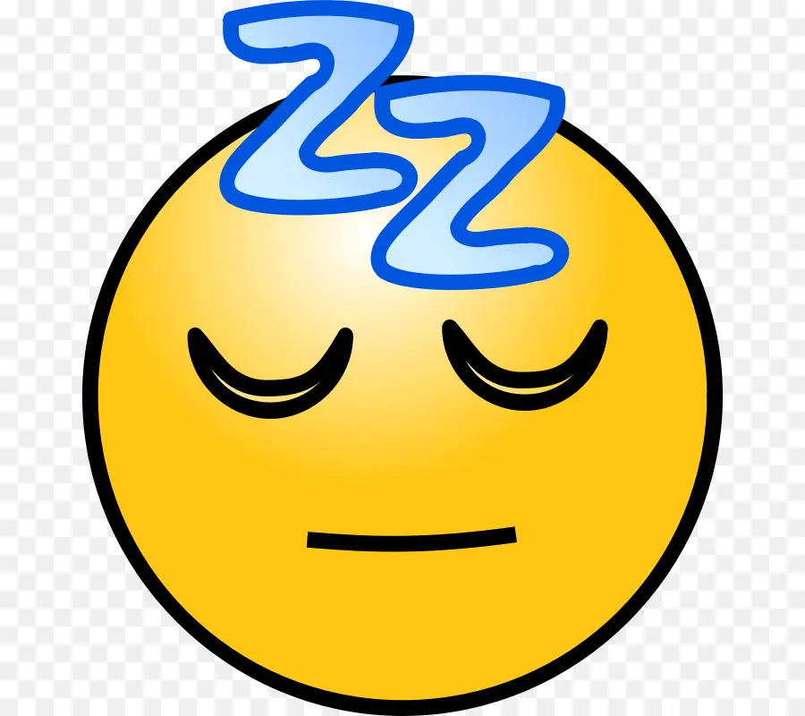 Emoji Durmiendo，Amarillo PNG