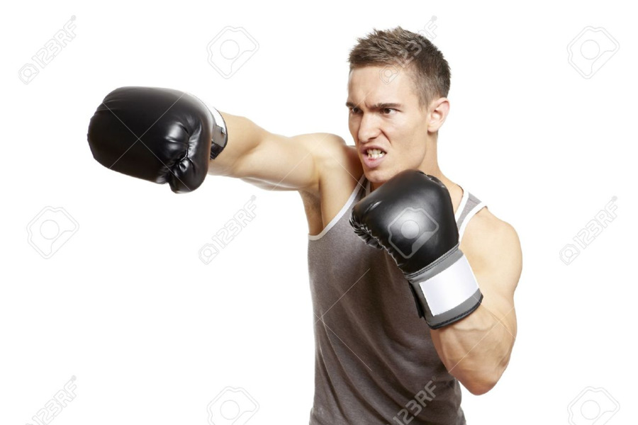 Boxeador Con Guantes Negros，Boxeo PNG