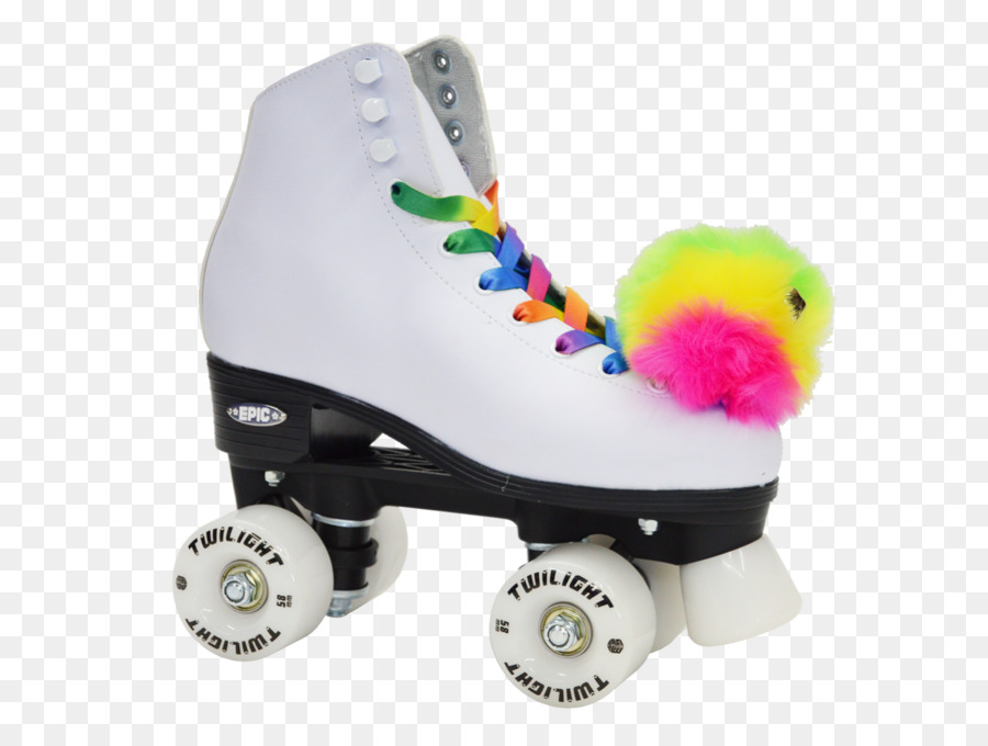 Patines Blancos，Cordones Rosas PNG