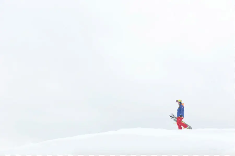 Snowboarder Caminando En La Nieve，Snowboard PNG