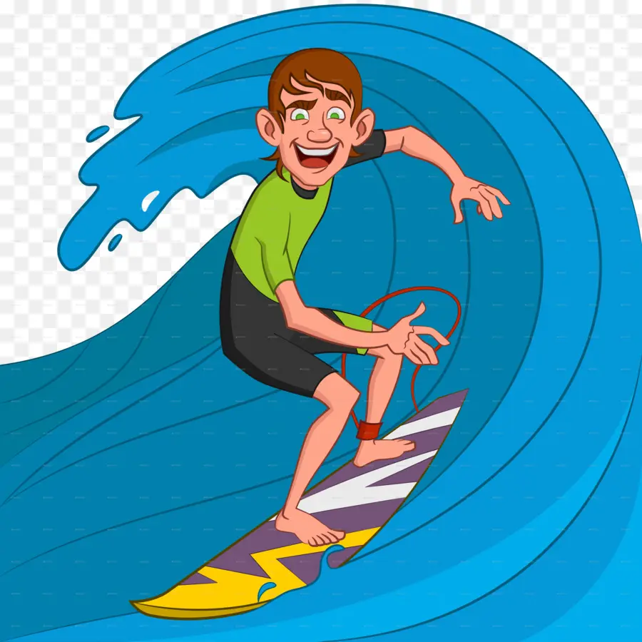 El Surf，De Dibujos Animados PNG