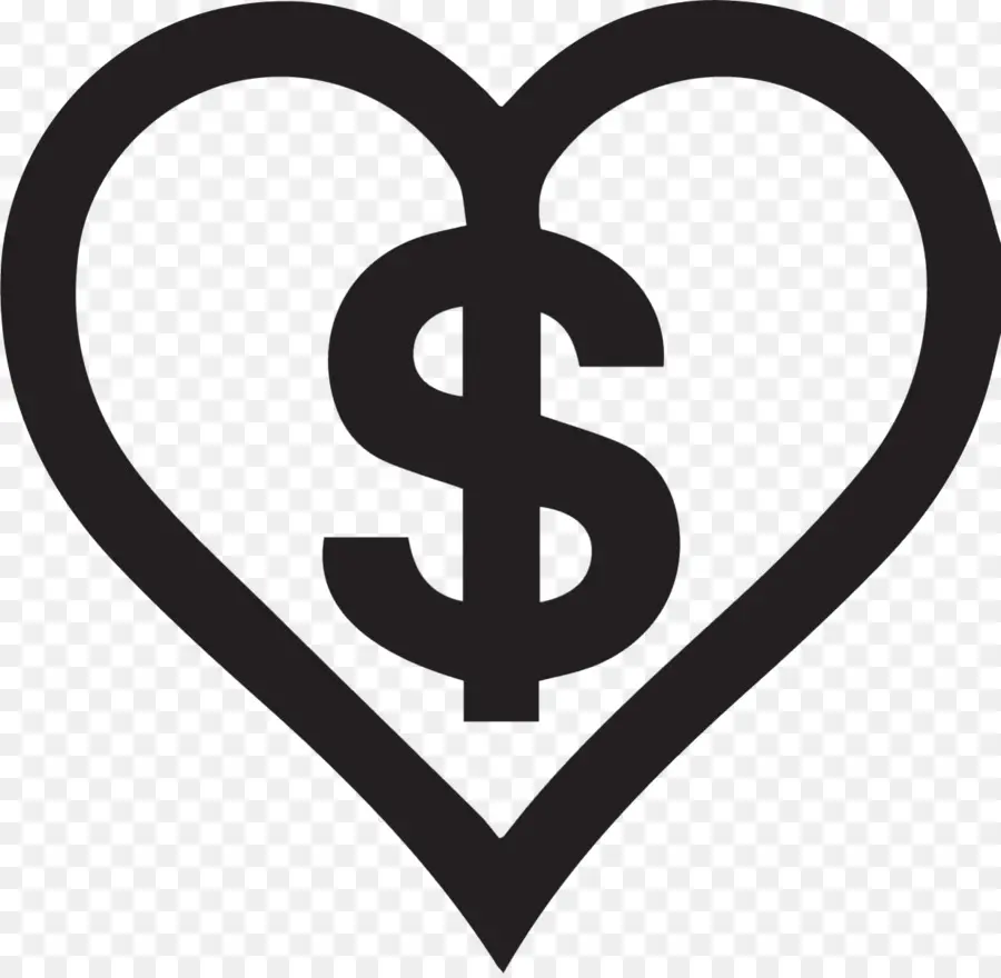 Corazón De Dólar，Dinero PNG