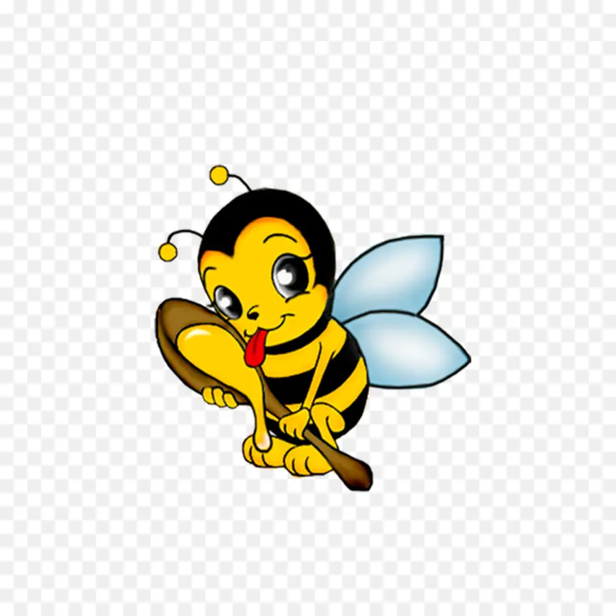 Abeja De Dibujos Animados，Miel PNG