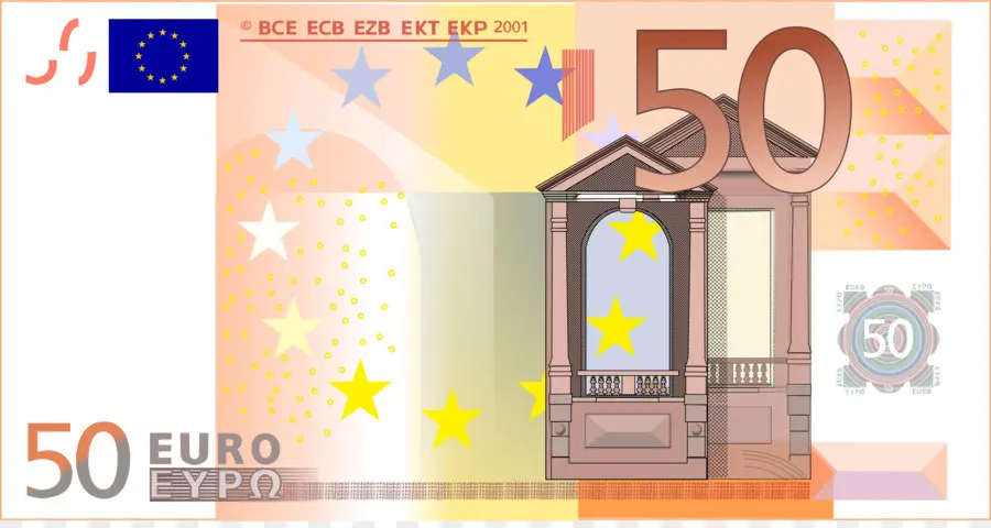 50 Euro Notas，Euro PNG