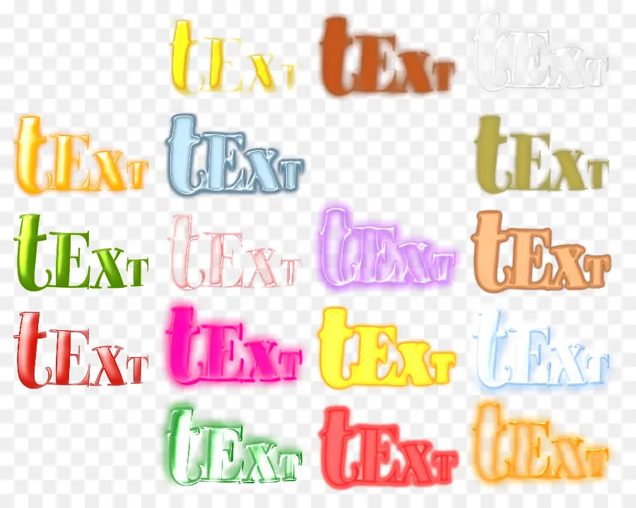 Texto Colorido，Tipografía PNG