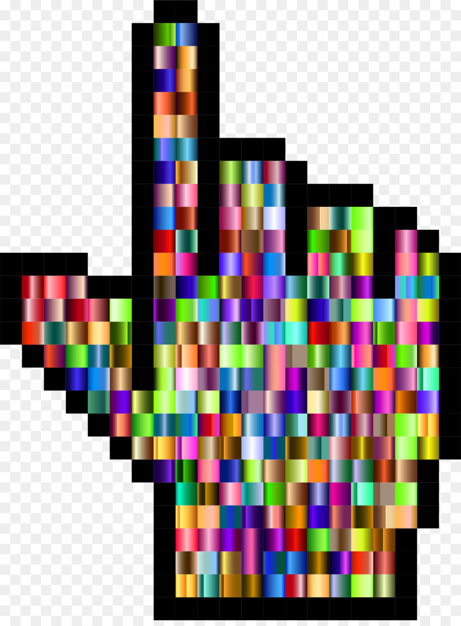 Cursor De Mano Colorido，Puntero PNG