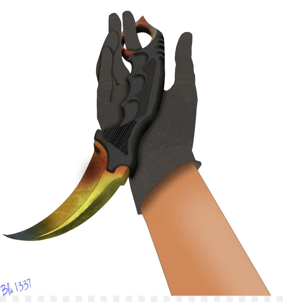 Cuchillo Karambit Con Guante，Hoja Curva PNG