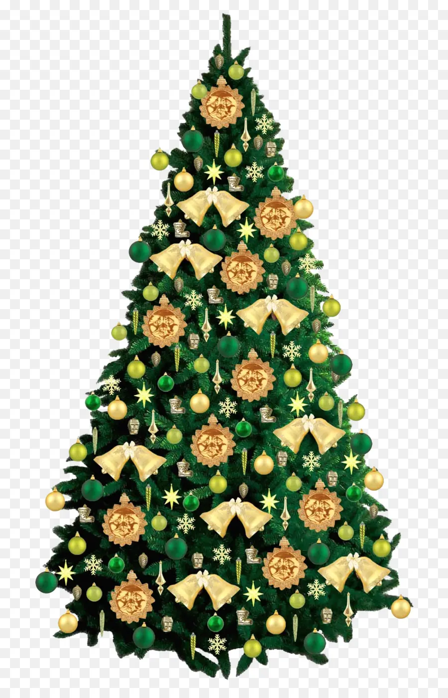 Árbol De Navidad Dorado，Navidad PNG