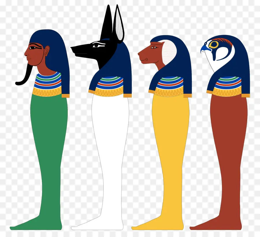 El Antiguo Egipto，Los Cuatro Hijos De Horus PNG
