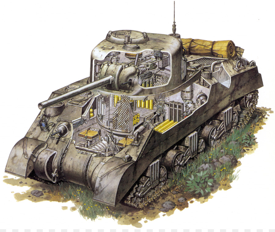 Estados Unidos，Sherman Tanque Medio 194245 PNG