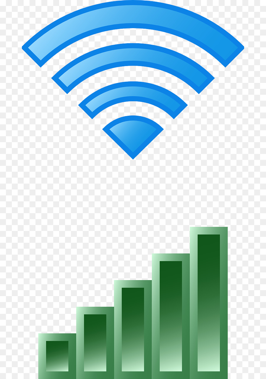 Wifi Y Barras De Señal，Azul PNG