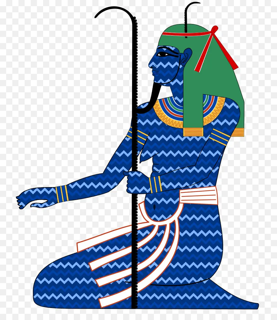 Dios Egipcio，Azul PNG