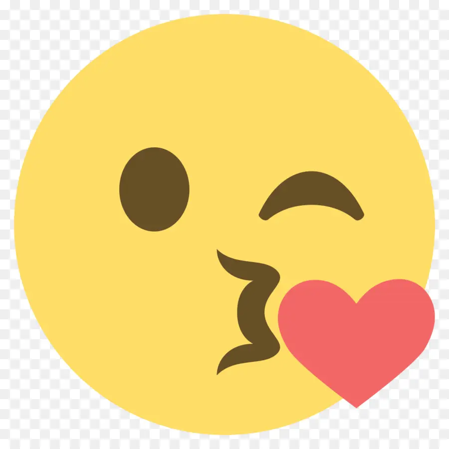 Emoji Guiñando Un Ojo，Beso PNG