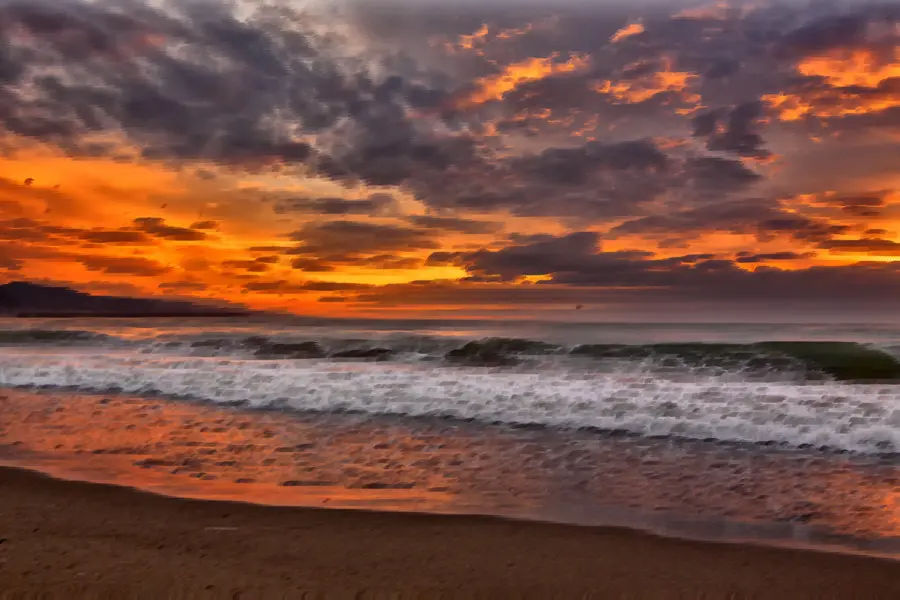 Atardecer，Playa PNG