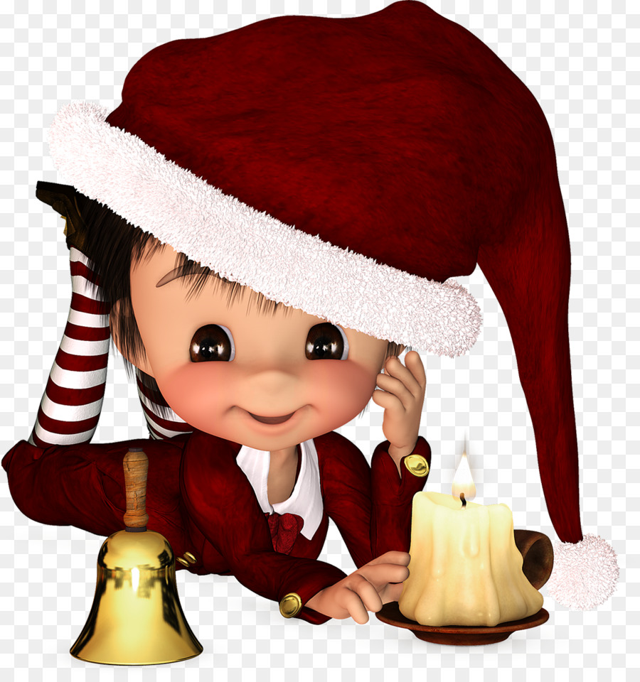 Duende Navideño Con Vela，Navidad PNG