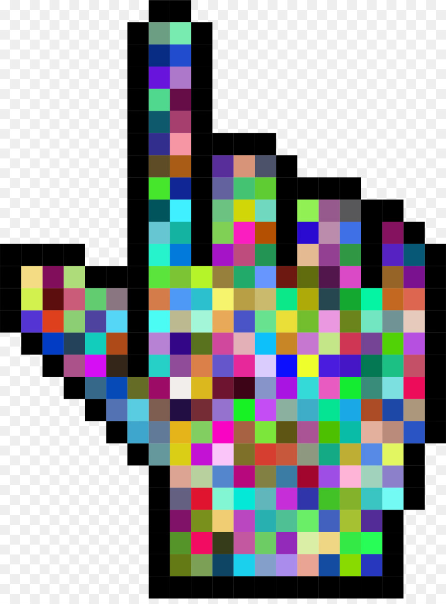 Cursor De Mano Colorido，Puntero PNG