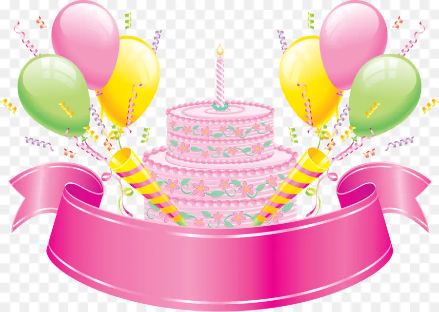 Torta De Cumpleaños，Globos PNG