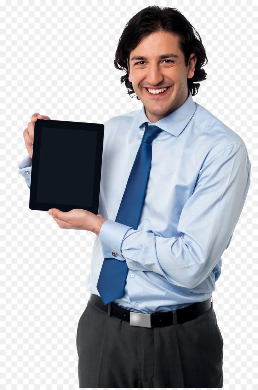 Hombre Con Tableta，Tableta PNG