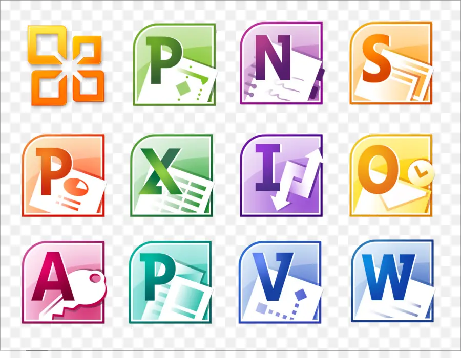 Iconos De Aplicaciones De Office，Software PNG