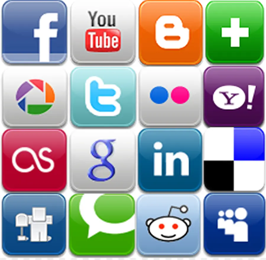 Iconos De Redes Sociales，Red PNG