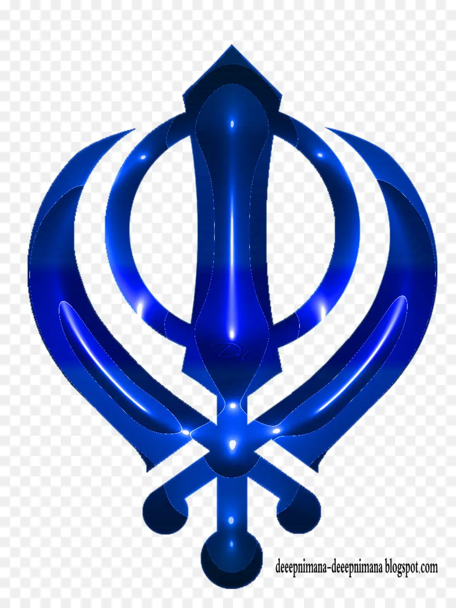 Símbolo De Khanda Azul，Khanda PNG