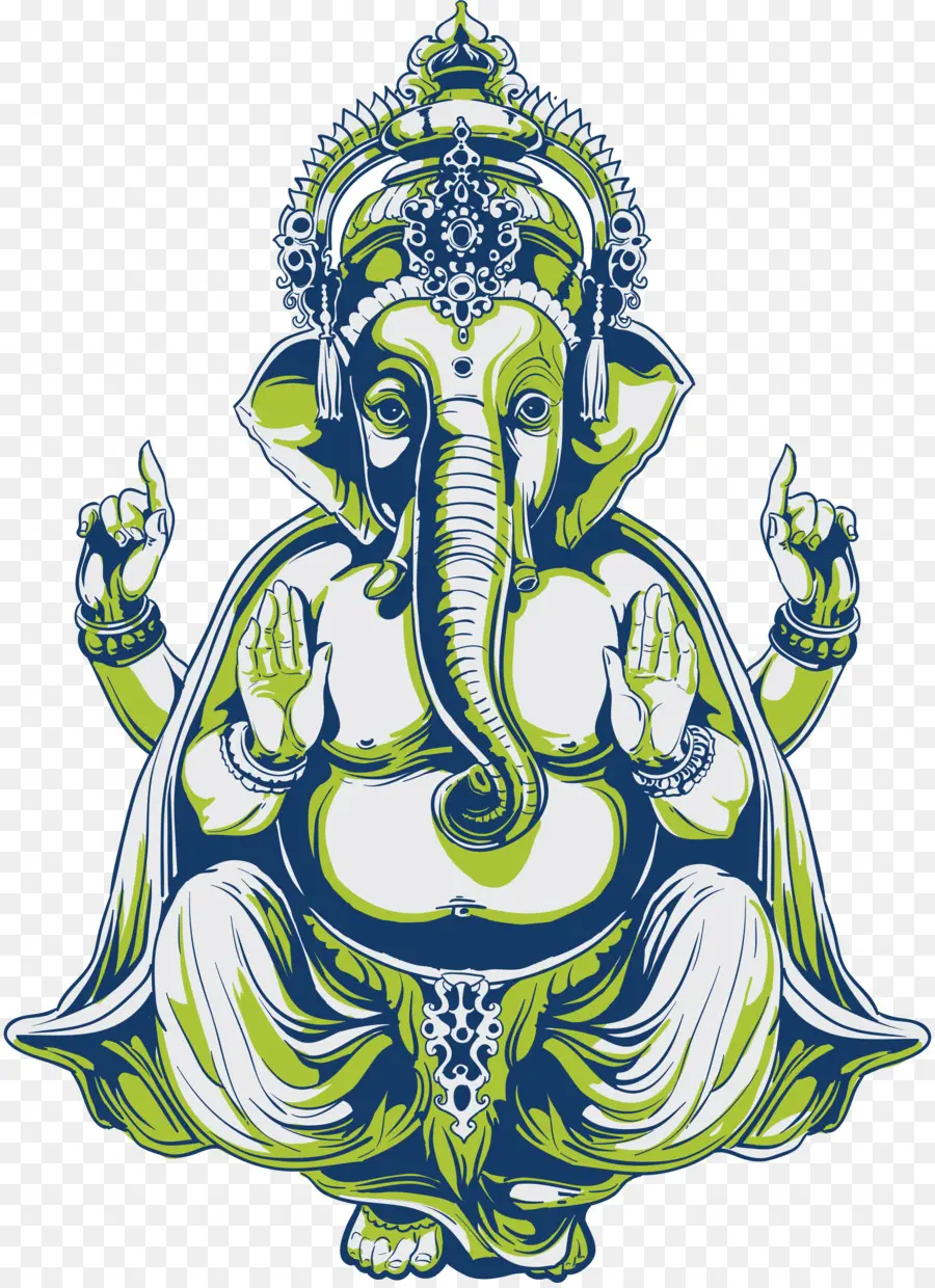 Ganesha，Elefante Indio PNG